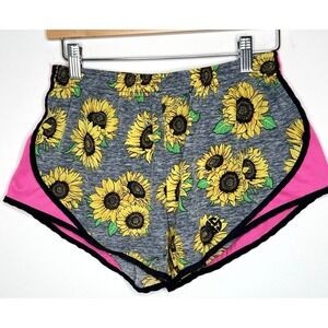 Simply Southern Lined‎ Running Shorts Drawstring Sunflower Pink Women's Medium
